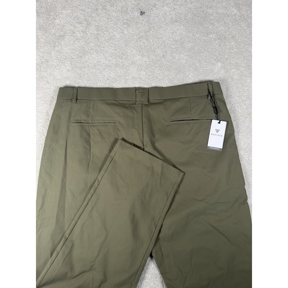 MAELREG Performance Proflex Golf Pants Mens Size 40x32 Olive Green UPF Stretch